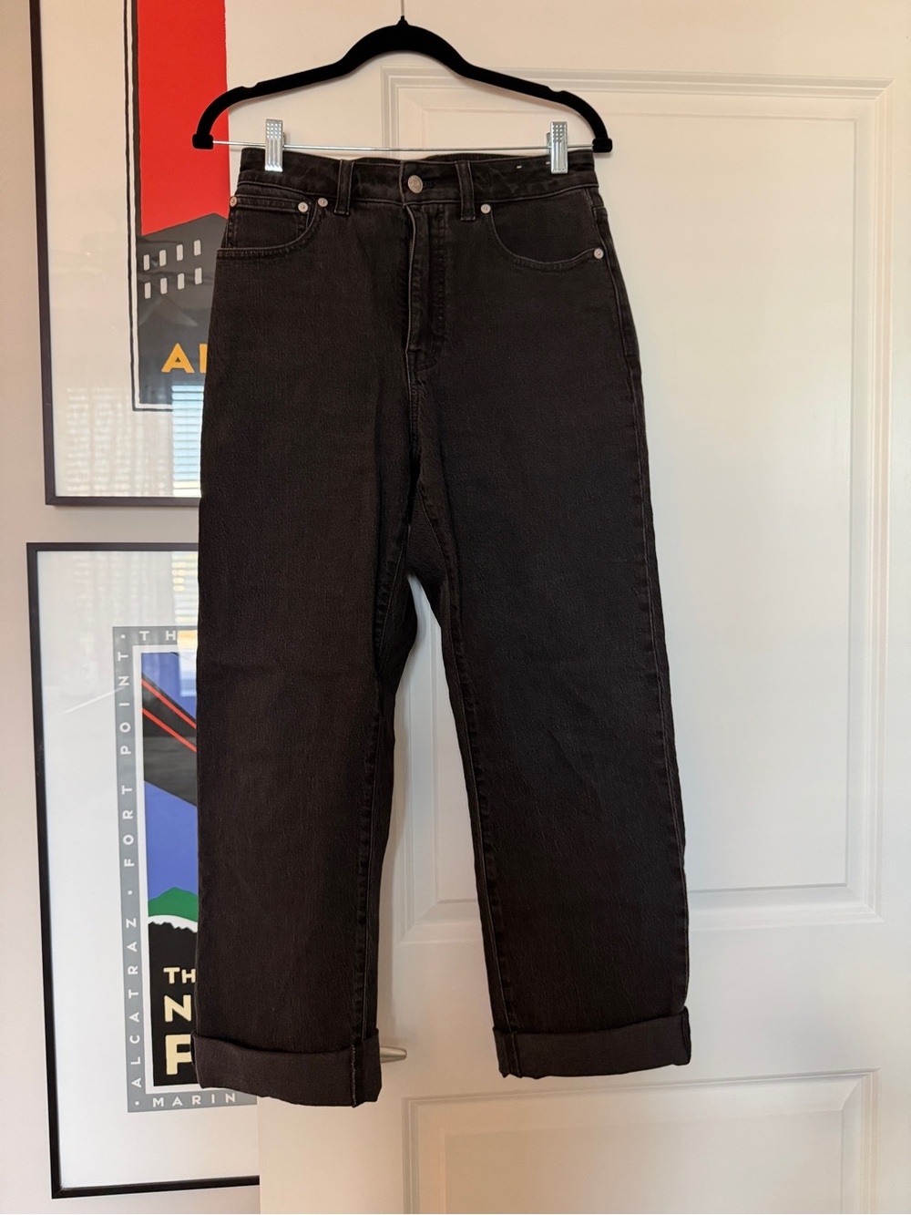 Madewell Curvy 90s Straight Black Jean